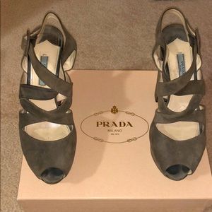 Prada Grey Platforms